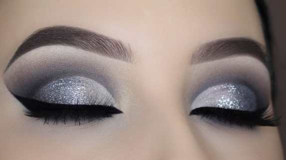 Silver-Cut-Crease-makeup-Glitter-eyes-makeup-cosmetic-tutorials